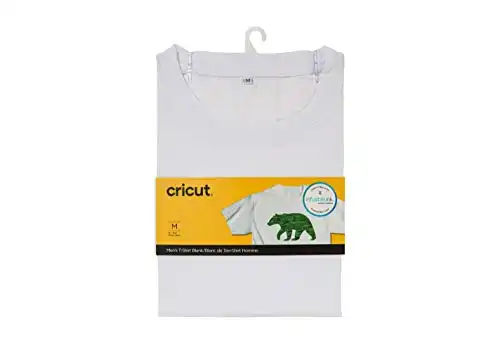 Cricut Men's T-Shirt Blank, Crew Neck, Infusible Ink, White