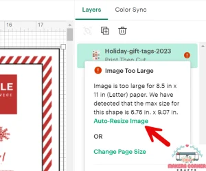 Free Printable Holiday Tags Made With Cricut Print Then Cut 16 Step 15 auto resize the gift tags