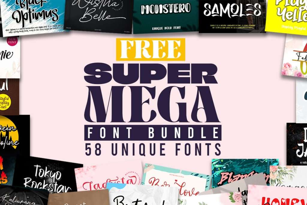Creative Fabrica Memorial Day Sale continues through Tuesday, May 28th! 5 2024-05-28-Super Mega Font Bundle