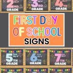 First Day of School Signs Pinterest