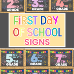 First Day of School Signs Pinterest