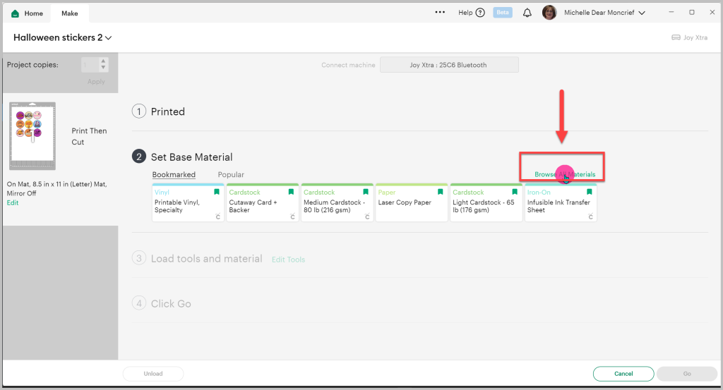 select browse all materials