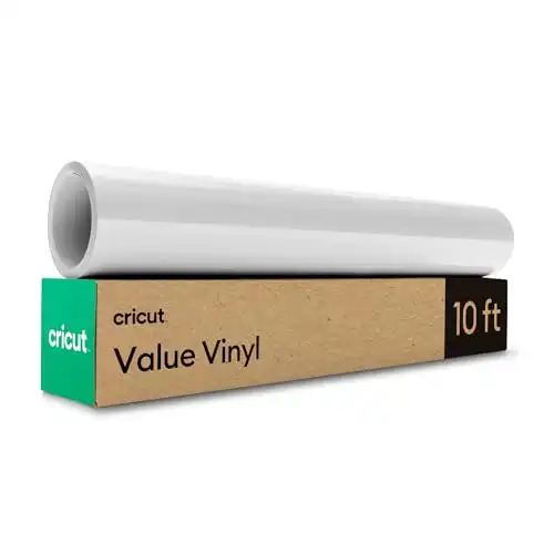 Cricut Value Permanent Vinyl, White (12 in x 10 ft)