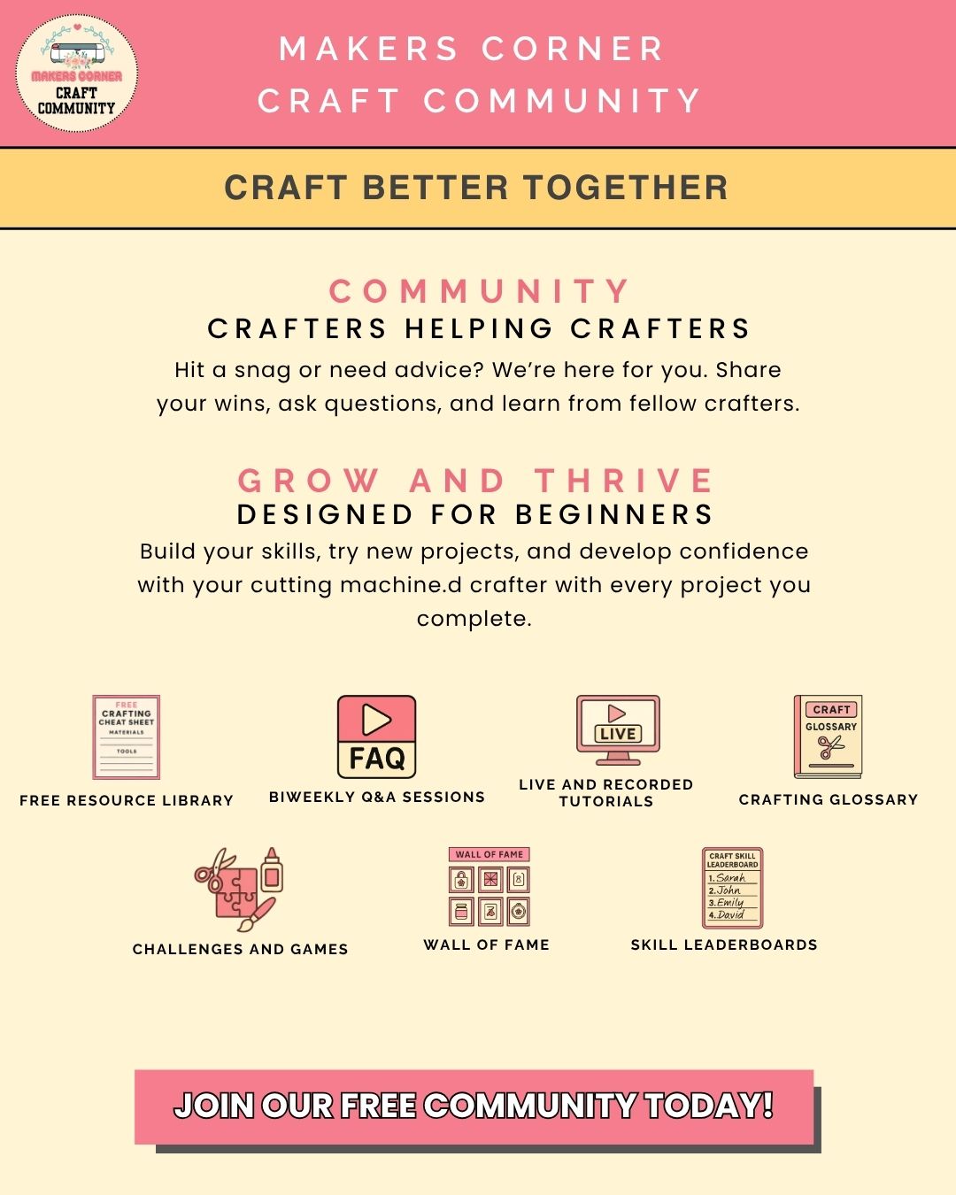 Join the Makers Corner Craft Community